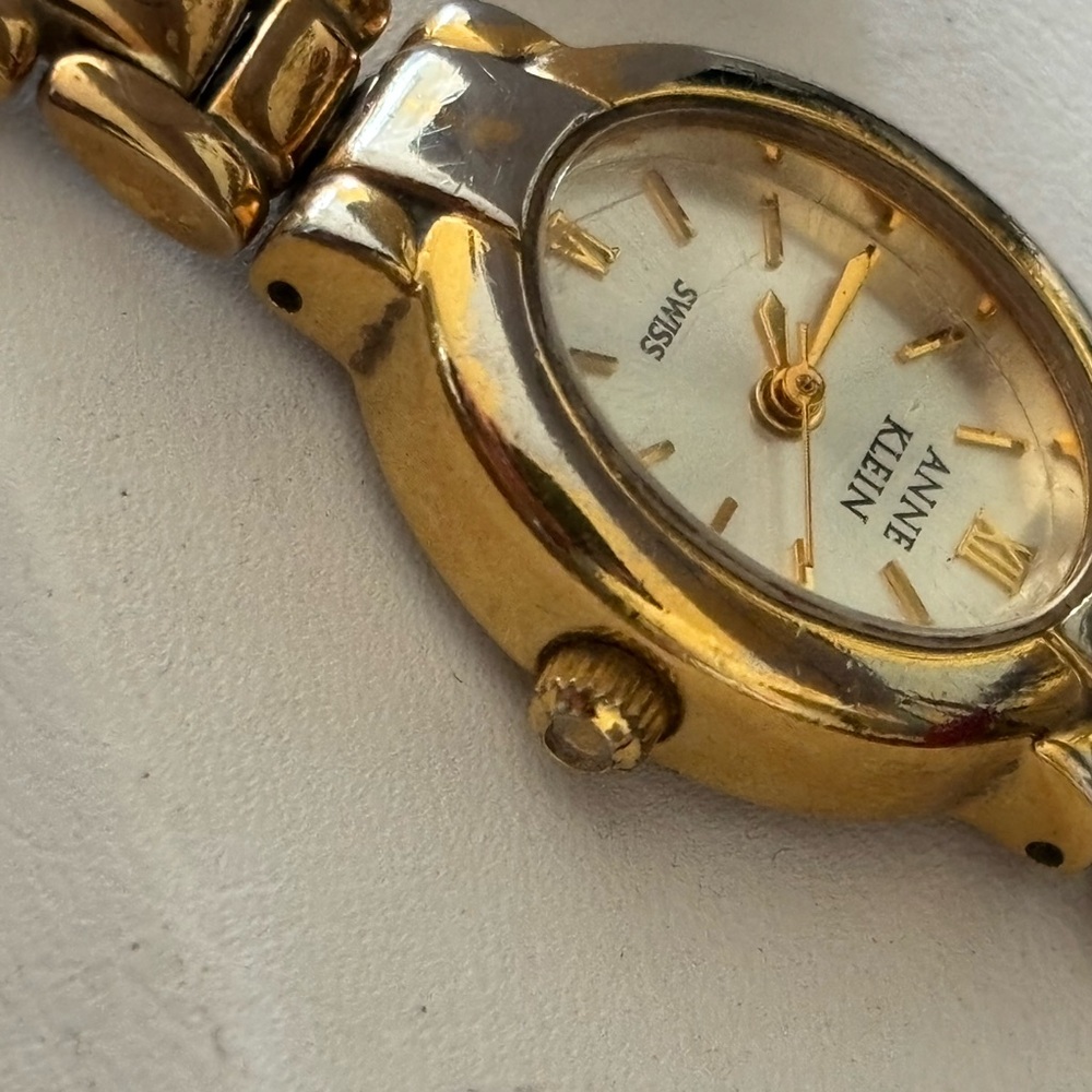 Anne Klein Gold and White Women's Watch - Picture 4 of 9